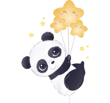 Camiseta infantil Panda bebé con globo - TenVinilo