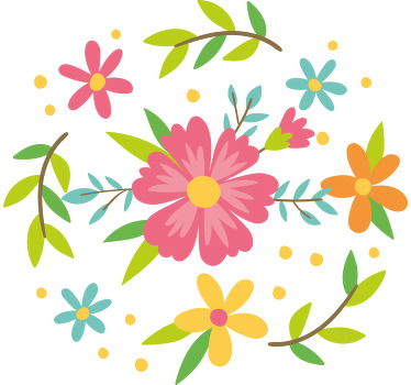 Camiseta madre e hija Marco floral de primavera - TenVinilo