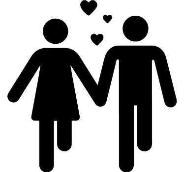 Two characters holding hands Couple t shirts - TenStickers