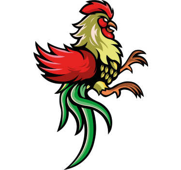 Amazing rooster chicken design custom t-shirt - TenStickers