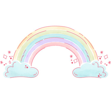 Dětská košile duha nad mraky nebe - TenStickers