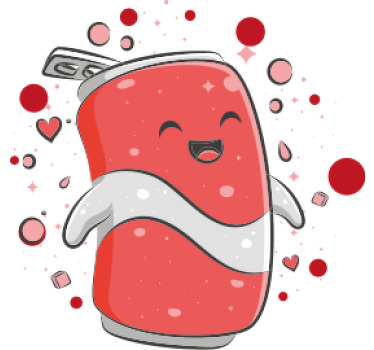 原创罐头涂鸦卡通定制t恤 - TenStickers