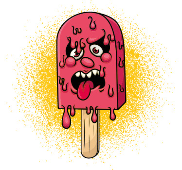 Ice pop drop graffiti cartoon custom t-shirt - TenStickers