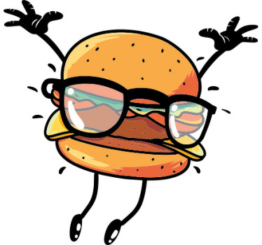 Sýrové burgerové graffiti kreslené tričko na míru - TenStickers