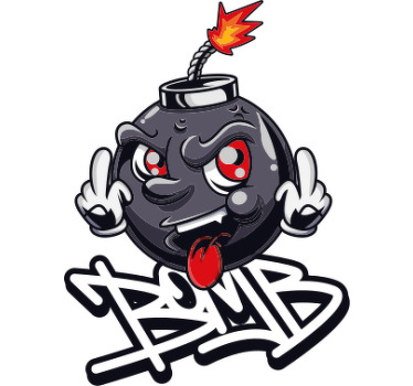 Swag baby bomb graffiti cartoon custom t-shirt - TenStickers