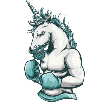 Workout gym unicorn cartoon custom t-shirt - TenStickers