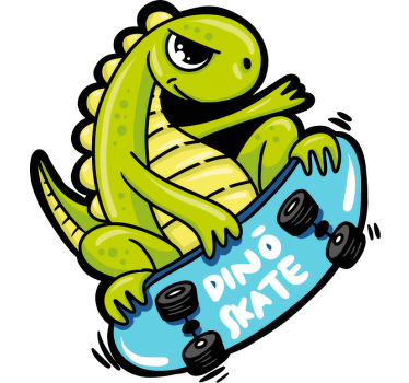 Baby dino skate kids t-shirt - TenStickers