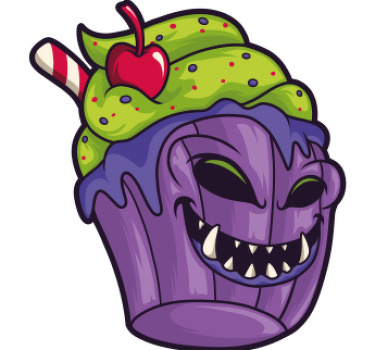 Zombie cupcake cartoon custom t-shirt - TenStickers