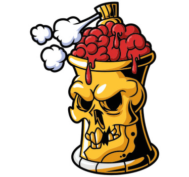 Graffiti skull spray can custom t-shirt - TenStickers