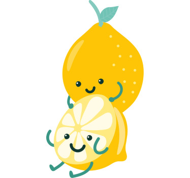 Citronová zábava kreslený styl vlastní tričko - TenStickers