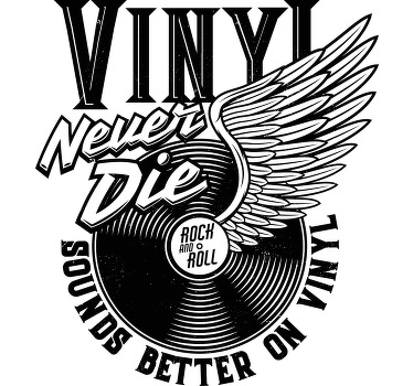 Camiseta personalizada de disco de vinilo alado con texto - TenVinilo