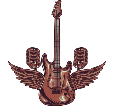 T-shirt ailes de guitare micros - TenStickers