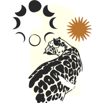 Crni leopard pod mjesečevim uzorkom prilagođena majica - TenStickers