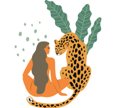 Camiseta personalizada de mujer de moda y leopardo - TenVinilo