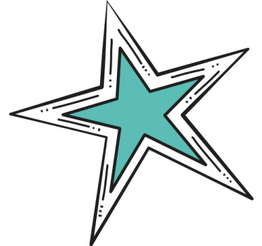 Modern renkli yıldız çocuk tişörtü - TenStickers