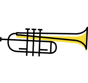 Trompeta lineart diseño lindo camiseta personalizada - TenVinilo