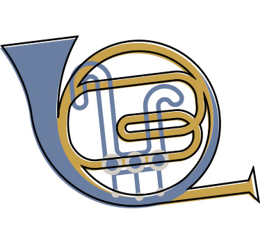 Μπλουζάκι σύμβολο μουσικό κόρνο - TenStickers