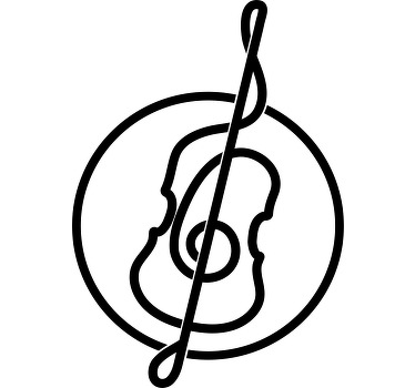 Hat sanatı çello tasarımı özel tişört - TenStickers