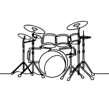 Hat sanatı davul zarif tasarım özel tişört - TenStickers