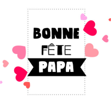 Tee shirt fete des peres Conception rose - TenStickers