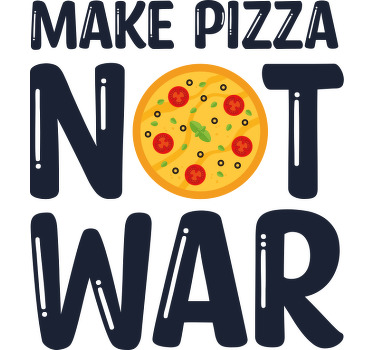 Sjove citater laver pizza brugerdefineret t-shirt - TenStickers