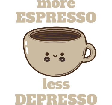 Espresso hauska lainaus mukautettu t-paita - Tenstickers