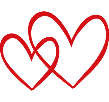 Hearts design Couple t shirts - TenStickers