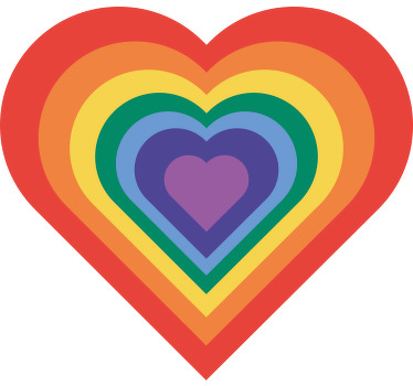 Rainbow heart pattern Kids t-shirt - TenStickers