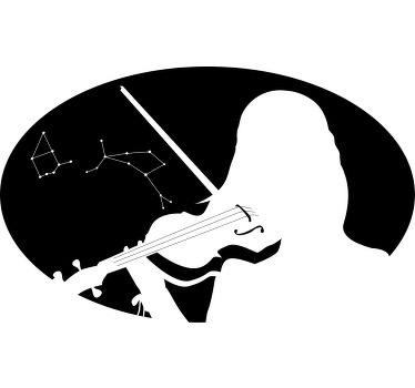 Inspirované tričko s vlastní siluetou houslisty - TenStickers