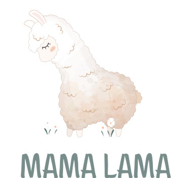 Mutter Tochter T Shirt Baby-lama und mutter-lama - TenStickers