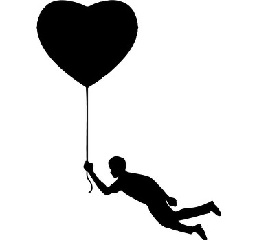 Heart balloons couple t-shirts - TenStickers