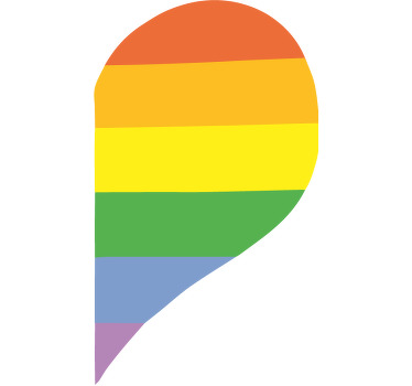 Camisetas parejas Corazon arcoiris - TenVinilo