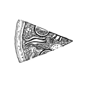 Pizza slices Couple t shirts - TenStickers