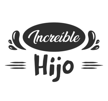 Camiseta padre e hijo Increíble negro - TenVinilo