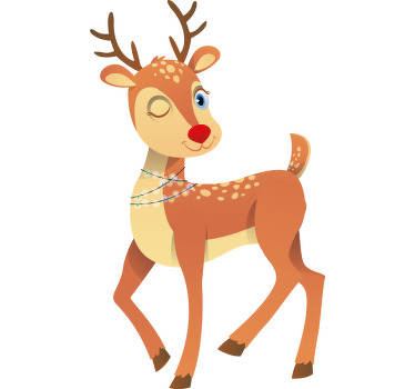 Two Christmas cartoon deer Christmas shirt - TenStickers