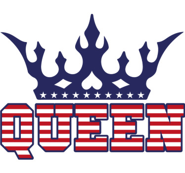 King Queen with US flag Couple t shirts - TenStickers