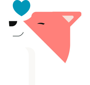 Partner T Shirts süße verliebte Hunde - TenStickers