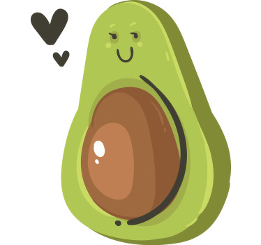 Sevimli avokado çift tişörtleri - TenStickers