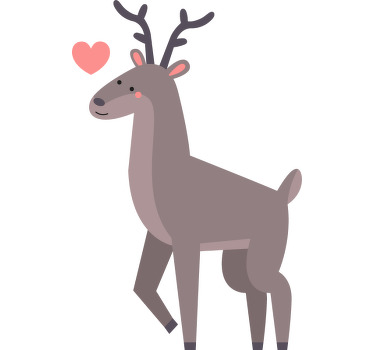 Renifer z miłością para koszulki - TenStickers