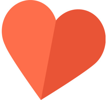 Blue and red heart magnet couple t-shirts - TenStickers