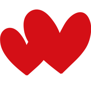 Hearts design Couple t shirts - TenStickers