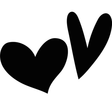 Camisetas parejas Corazones llenos y vacíos - TenVinilo