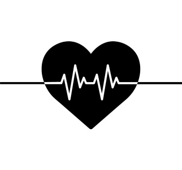 Heartbeat modern motif Couple t shirts - TenStickers