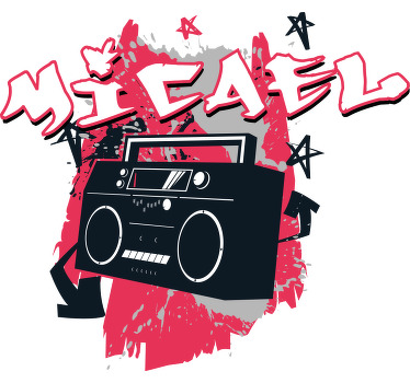 Camiseta de graffiti de reproductor de cd de hip hop - TenVinilo