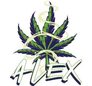 t-shirt graffiti illustration cannabis - TenStickers
