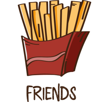 Mejores amigos papas fritas y hamburguesa camiseta personalizada - TenVinilo