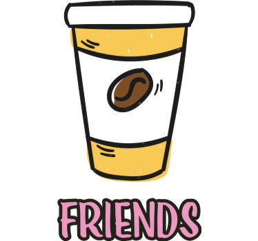 Bästa vänner munk och kaffe anpassad t-shirt - Tenstickers