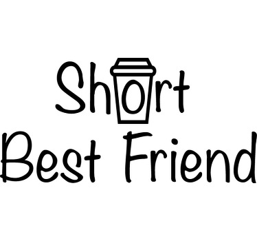 Kısa ve uzun en iyi arkadaş özel tişört - TenStickers