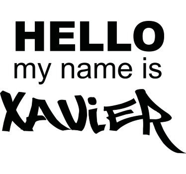 Mit navn er kort graffiti skjorte - TenStickers