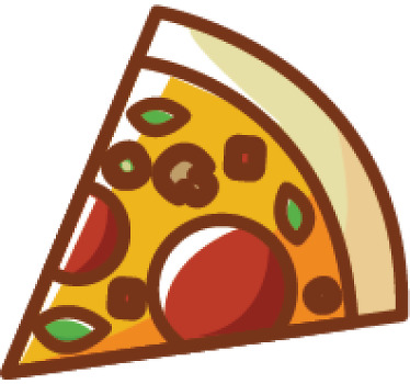 Pizza matching pieces pattern Couple t shirts - TenStickers